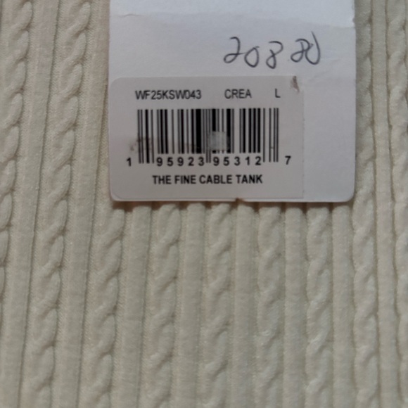 Frame Denim Ivory Ribbed Tank Top - Picture 7 of 14